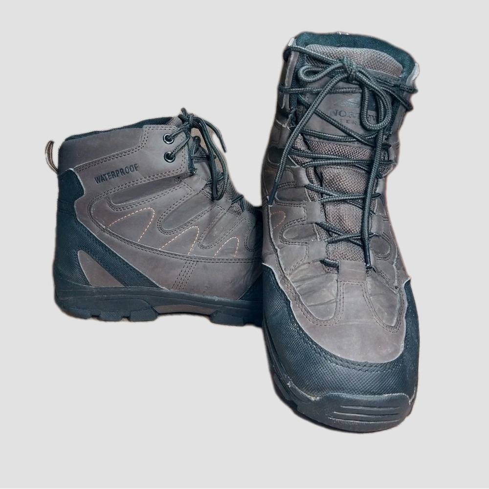Northwest Territory Size 10 Waterproof Hiking Boots Baden Brown Lace Up